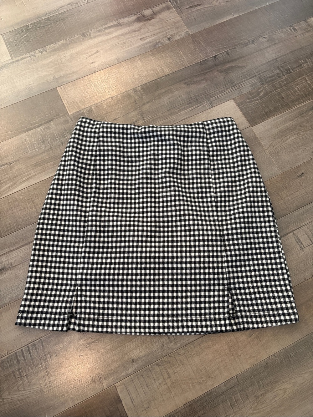 Eyeshadow Black and White Gingham Mini Skirt